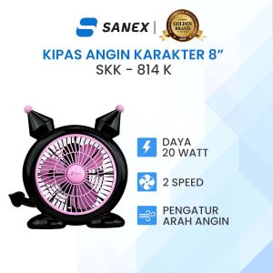 SANEX Kipas Angin Karakter Kelinci Hitam 8 Inch SKK-814 K