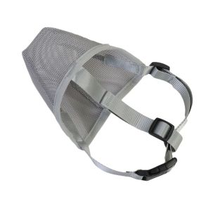 FCVGS ปรับได้ปรับได้ ที่ครอบปากสุนัข ระบายอากาศได้ระบายอากาศ ป้องกันการกัด ปิดปากสุนัขแบบตาข่าย อุปกรณ์หยุดเห่าของสุนัข พีพี/พีอี ตะกร้อครอบหัวสุนัขสัตว์เลี้ยง สำหรับสุนัขปากยาว