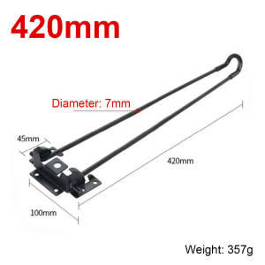 Chân mèo hình chữ U chân gập sắt rèn Chân máy tính để bàn Chân ghế sofa chân bàn gập kim loại dây sắt chân bàn Bộ phận thay thế