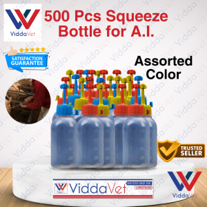 Viddavet 500pcs Squeeze Bottle for animals Disposable Boar Semen Squeeze Bottle artificial insemination pig semen bottle