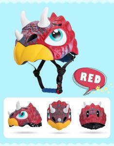 ROCKBROS Cycling Bicycle Helmet Child Cartoon Mtb Road Bike Helmet Safety Kids Toddler Pulley Dinosaur Boys Girls Bicycle Helmet