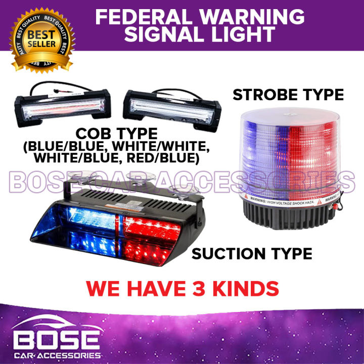 Federal Warning Signal Light Bar COB Type High Power Super Bright Pair