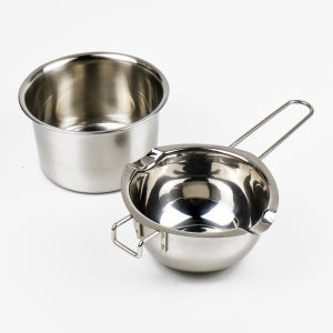 One Two Cups Set Melting Pot Panci Leleh Keju Coklat Stainless 2 PCS 400 m