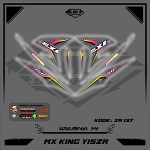 Striping Stiker Y15ZR King Yamaha Spiner 150 MXi Stiker Variasi Transparan Semifull ZR137