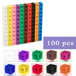 100Pieces 2CM Block Cube Toys Building Math Learning Educational Rubiks Cubes Gift for Kids Early Education Baby Gifts Math Learning Resources