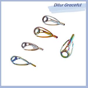 Ditur 1pc Sliver Rainbow Top Tip Guide Ring Free of Tangle for Spinning Fishing Rod Fishing Accessories