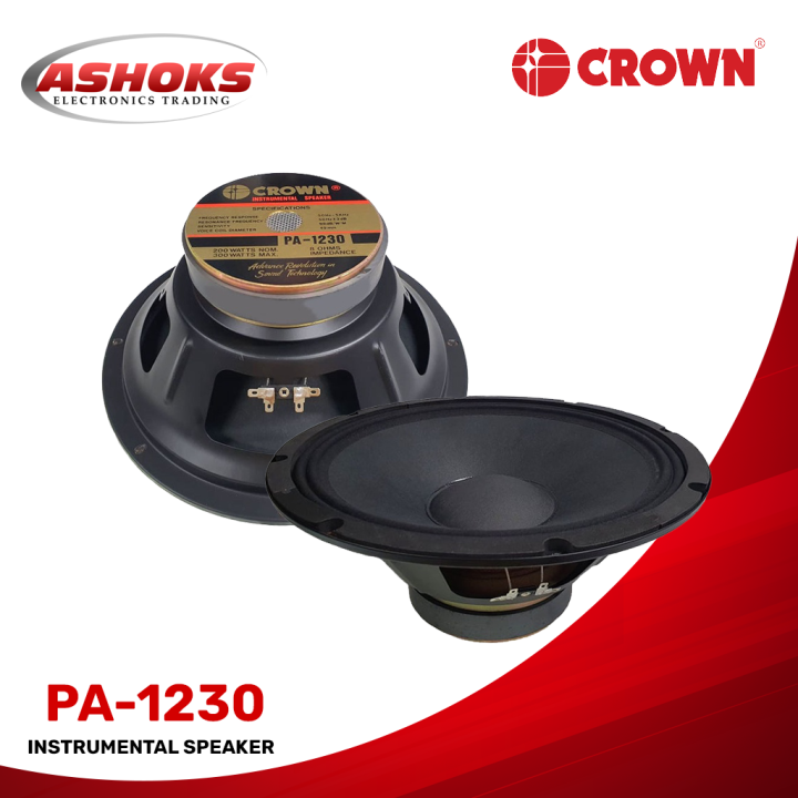 Woofer P Audio 12 Inch 300 Watt Speaker Crown PA-1230 Instrumental