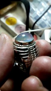 Batu Cincin Kalimaya Kristal Glass Asli Banten