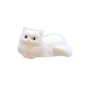 FUNG DIY Edge Cat Figurines Simulation Cartoon Cat Refrigerator Sticker Material Cute Miniatures Car Cat Ornament Edge Decoration
