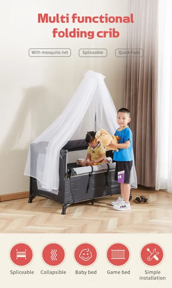 Baby travel cot hot sale with mosquito net