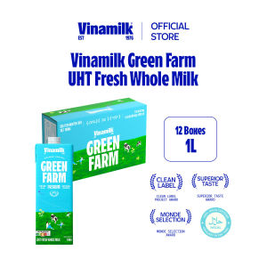 [Carton Deal] Vinamilk Green Farm UHT Fresh Whole Milk 12 x 1L