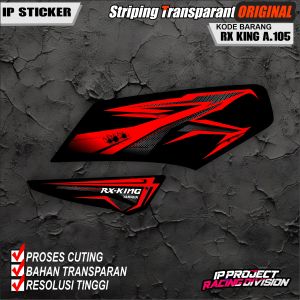 (COD) STICKER STRIPING MOTOR YAMAHA RX KING 1983 - 2002 DESAIN RACING HOLOGRAM DAN TRANSPARAN