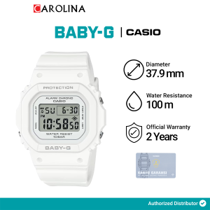 Jam Tangan Wanita Casio Baby-G BGD-565U-7D White Dial White Resin Band