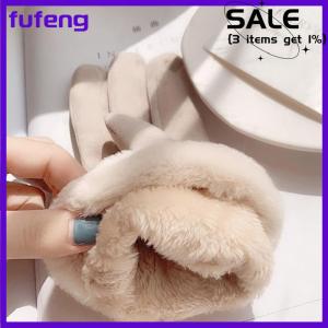 fufeng Fleece-lined Gloves Fashion Gloves Autumn Winter Cute Furry Warm Mitts Full Finger Mittens Women Outdoor Female Gloves