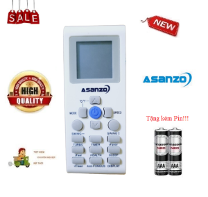 Remote Điều khiển thay thế tương thích điều hòa máy lạnh Asanzo 1&2 chiều Inverter- Hàng tốt mới 100% Tặng kèm Pin