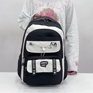 AE2026 New simple and cute design 3-6 Grade-level school backpack for students large-capacity versatile lightweight and burden-reducing school bag