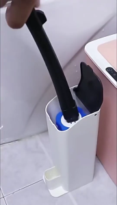 Bathroom Holder Disposable Scrubbing Pad for Easy Storage Bathroom Cleaning Toilet Brush Set