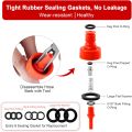 Carbonator Cap, 4 Pack Plastic Carbonation Cap 5/16” Barb Ball Lock Counter Pressure Bottle Filling Cap Forced CarbonationBottle Filling CO2 Coupling Cap for Soda Beer with Extra 9 O-Rings. 