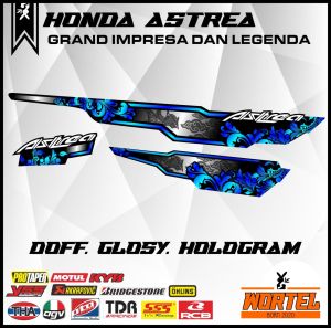 Striping Hologram Astrea-Stiker Variasi Decal Lis Motor Astrea Grand Impresa Legenda Batik