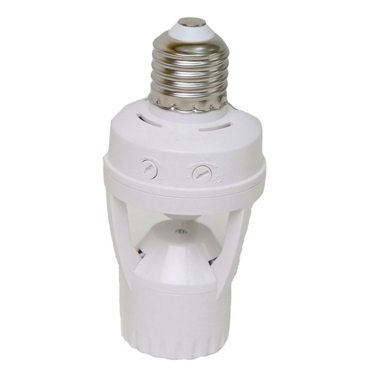 E27 LED 220V Screw Light Bulb Holder LED PIR Infrared Motion Sensor ...