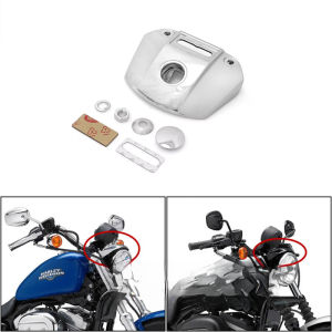 Headlight cover for Harley XL 883/1200 motorcycles years 1992-2013 chrome color spare parts set with installation equipment.