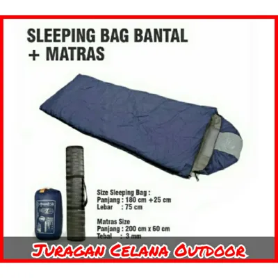 Paket Camping Outdoor Sleeping Bag SB Sliping Bag dan Matras Camping Ukuran 180x60cm