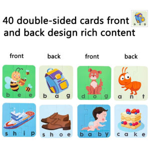 Đồ Chơi Ghép 40 Hình Tiếng Anh Vui Nhộn - đồ chơi Giáo Dục Montessori giúp Nhận Thức Sớm Cho Trẻ.