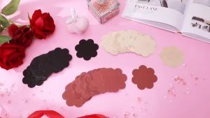 30 Pairs Pasties Cover for Women Covers No Show Satin Breast Stickers Self Adhesive Petal