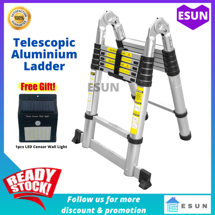 Double Side Multi-function Telescopic Ladder Aluminum Alloy Folding 