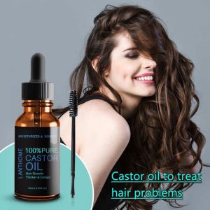 Natural Castor Oil Longer Eyelash Growth Serum Eyelash Treatment Eyebrow Growth Liquid Fast Long Hair Treatment Minoxidil Hair Grower Castor Oil 10ML
