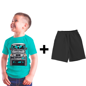 Baju Kaos Setelan Anak Laki Laki Distro Gambar Mobil Truk Oleng 1 - 10 Tahun - Hypelane Kids