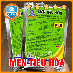 MEN TIÊU HÓA 100g Cung cấp các vi sinh vật hữu ích trong quá trình tiêu hóa thức ăn trên vật nuôi gia súc gia cầm