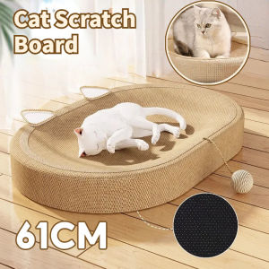 Cat Scratching Board Super Large Oval Wear-Resistant Sisal Cat Scratcher Pad Cats Grinding Claw Toys