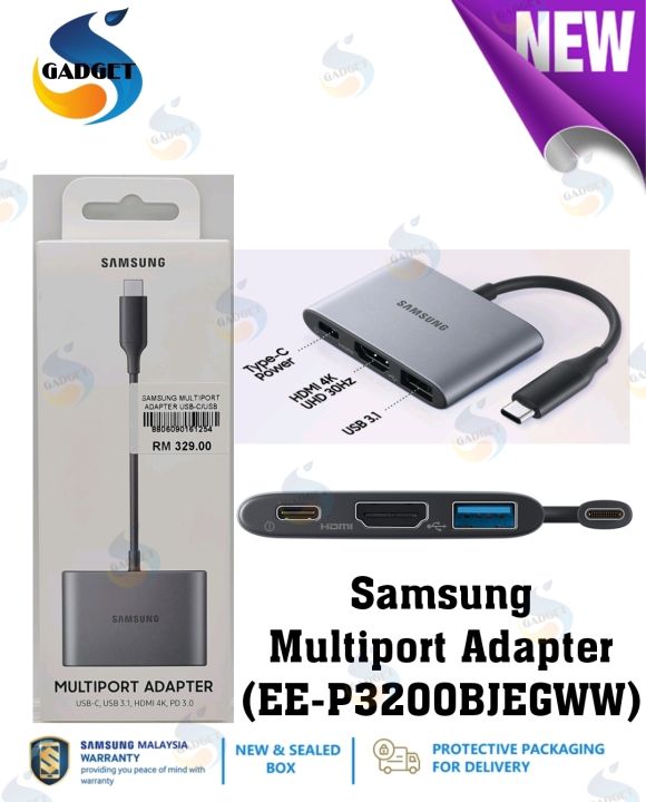 [Original] Samsung Multiport Adapter (EEP3200BJEGWW) Lazada
