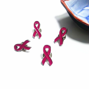 10Pcs Breast Cancers Awareness Brooch Trend Lapel Pins Pink Ribbon Designed Safety Pin for Women Shirt Suit CoatDress