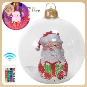 【HRFS】 Christmas Inflatable Inflatable Decor Ball Large PVC Lighted Ornament for Celebrations and Home Decor