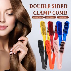 WPOT ป้องกันไฟฟ้าสถิต แปรง V สองด้าน ดูแลเส้นผม หลายฟังก์ชัน หวีหนีบผม ที่ม้วนผม ที่หนีบผมตรง หวียืดผม ผู้หญิง