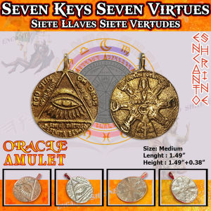 7 LLAVES 7 VERTUDES - Kulturang Katutubo Accessory / Traditional Brass Craft / Ancestral Medallion / Anting-anting Amulet