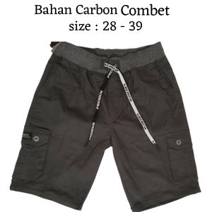 celana pendek cargo warna abu tua size 34 sampai 39