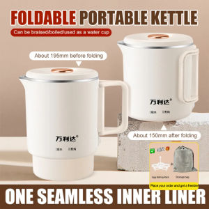 travel kettle mini,Hotel business trip travel self-contained water kettle suitable for infants and toddlers stainless steel folding water kettle folding water kettle for babies going out portable folding water kettle婴儿外出用折叠烧水壶便携式折叠水壶