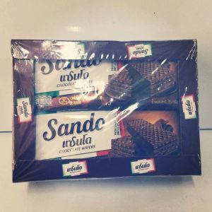 ขนม แซนโด sando ช็อกโกแลต เวเฟอร์ 1กล่องมี12ถุง