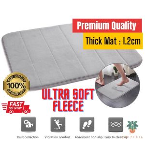 Thick Fluffy Soft Floor Mat for Stressed Feet Anti Slip Water Absorbent 40x60cm- Karpet Tebal Gebu Alas Kaki Selesa