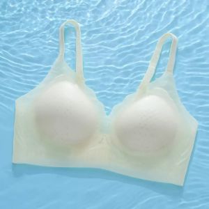Ice-skinned And Cold-skinned Comfortable Bra Breathable Large Size Integrated Markless Womens Underwear For Women