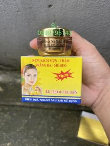 Kem Sạch Mụn Thâm Mờ Sẹo Trắng Da Linh Chi Vàng Vip 15g