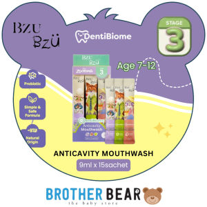 BZU BZU DentiBiome Anticavity Mouthwash 9ml x 15s (Stage 3) | BROTHER BEAR