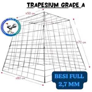 Kurungan Trapesium Galvanis 80x70x50 cm / kandang ayam trapesium ayam pisau