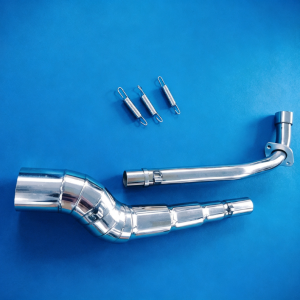 Honda Xrm 110 stainless elbow on Akrapovic 370mm with silencer