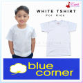 Blue Corner White Tshirt for Kids School White Tshirt Round Neck For Boys. 
