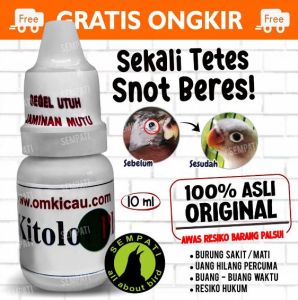 SEMPATI Bird Kitolot Tetes Om Kicau Obat Burung Sakit Mata Katarak Berlendir Infeksi Radang Bulu Ngembang Mata Bengkak VKPTEOK