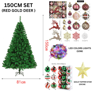 2025 Christmas Tree Full Set Value Package Luxury Christmas Tree with Decoration and LED Lights Xmas【FireheartWarrior】